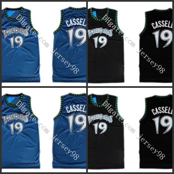 

minnesota timberwolve men19 sam cassell retro basketball jersey, Black