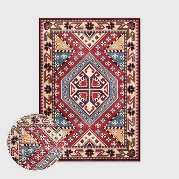 

carpets bohemia retro home carpet geometry persian printed rugs family non-slip washable large for living room bedroom floor mat