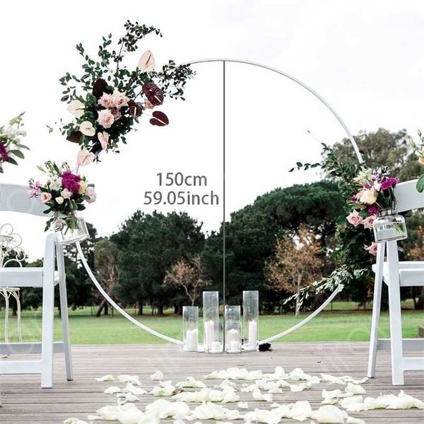 1,5 m PVC Ring Ballon Bogen DIY Kranz Rahmen Hintergrund Halter Kreis Ballon Ständer Hochzeit Geburtstag Party Dekor Baby Dusche 211216