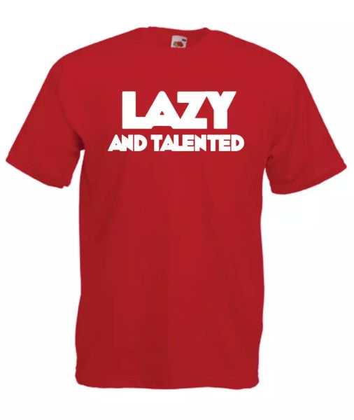 

lazy and talented xmas gift idea mens women t shirts multi-color s-2xl, White;black