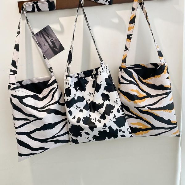 

evening bags daily women pu leather shopping fashion animal pattern printing crossbody large capacity tote handbags