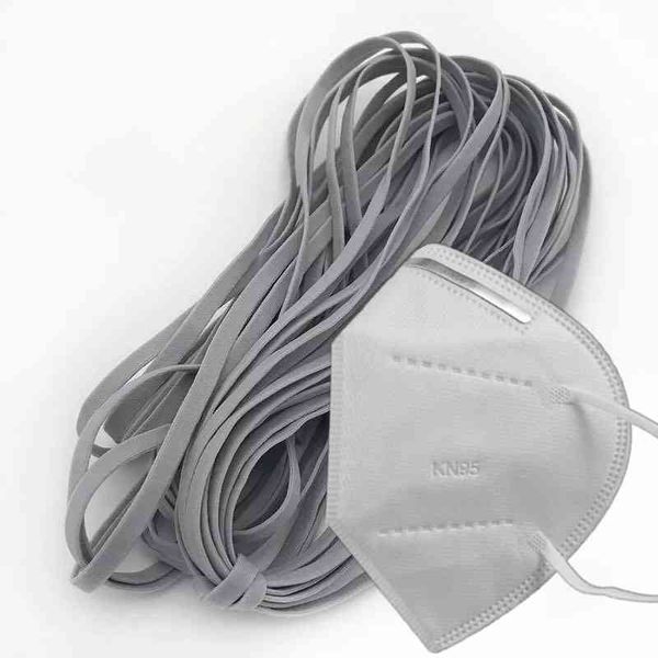 Alta Qualidade 100 metros 5mm Máscara Ear Strap Soft 25 Color Elastic Bands Banda de Cabelo Rope de Borracha Underwear Sutiã Ombro DIY Sewing