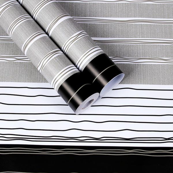

wallpapers modern wallpaper living room bedroom striped self adhesive furniture renovation 3d wall stickers pvc papel de parede peel stick