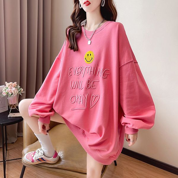 

2021 autumn loose large women's thin sweater letter printed et female student trend, Black