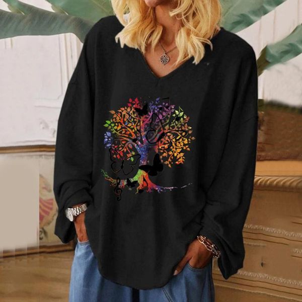 

women's blouses & shirts vintage printed plus size blouse women o-neck long sleeve loose casual tunic basic for blusas 40#, White