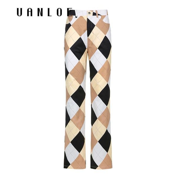 

women's pants & capris uanloeplaid streetwear low waist cargo pants 90s vintage y2k joggers women's straight casual harajuku aest, Black;white