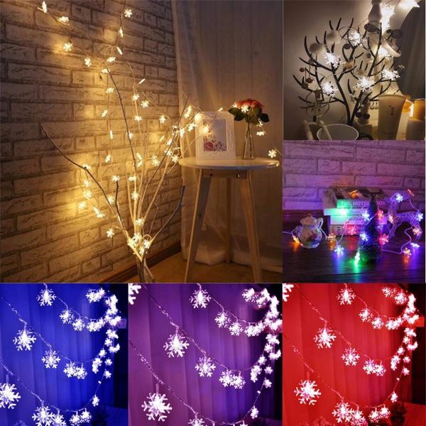 

strings christmas snowflakes led string lights flashing curtain light decor holiday party wedding decorative