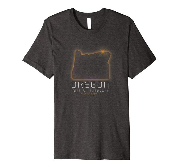 

oregon path of totality solar eclipse 2017 t shirt, White;black