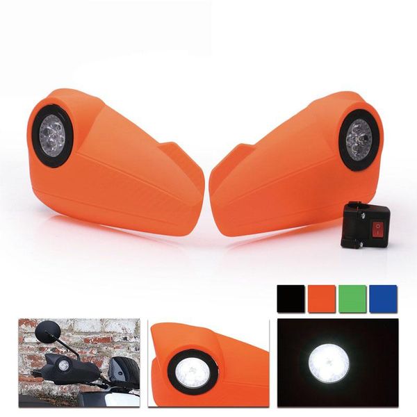 

handlebars 1 pair 7/8'' 22mm motorcycle led hand guard handguard shield windproof motocross protector modification protective gear