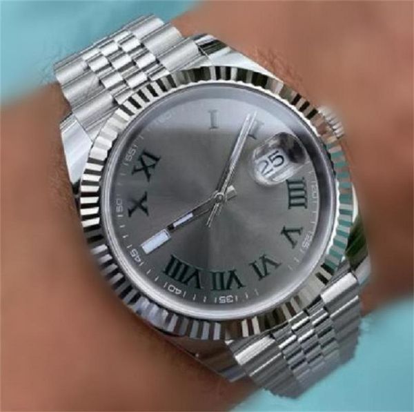 

wristwatches 41mm automatic mechanical mens sports watch black white dial sapphire glass watches datejust stainless steel, Slivery;brown