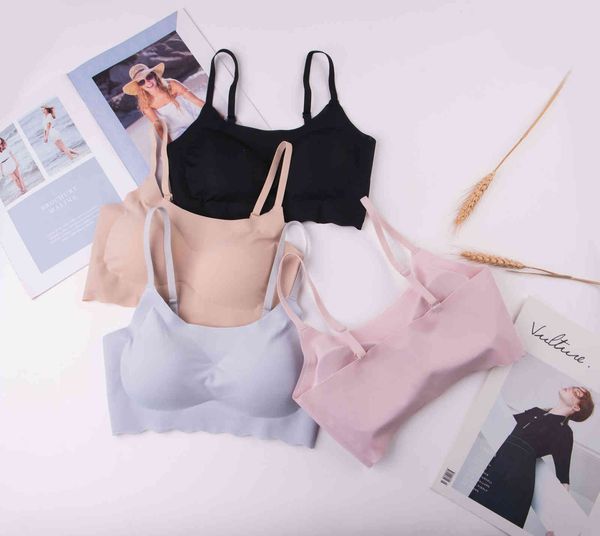 

bras japanese seamless steel ring underwear women's sports yoga sleeping strap bra non magnetic, Red;black