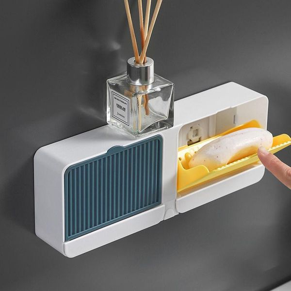 

kitchen storage & organization 1pc bathroom wall-mounted soap holder shower box plate tray rack case housekeeping container organizers