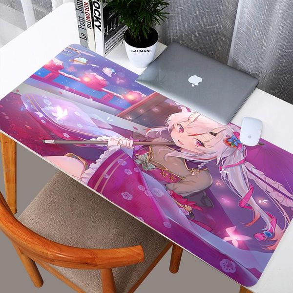 

mouse pads & wrist rests anime pad company mousepad gamer rug gaming mat genshin impact on the table setup accessories deskpad diy