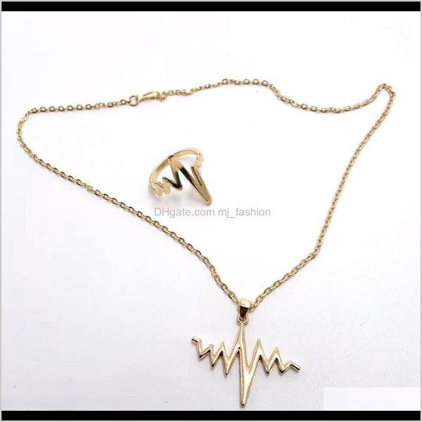 

other jewelry sets jewelryjewelry set unique design holiday gifts for women gift exquisite personality original golden ring necklaces suit d, Silver
