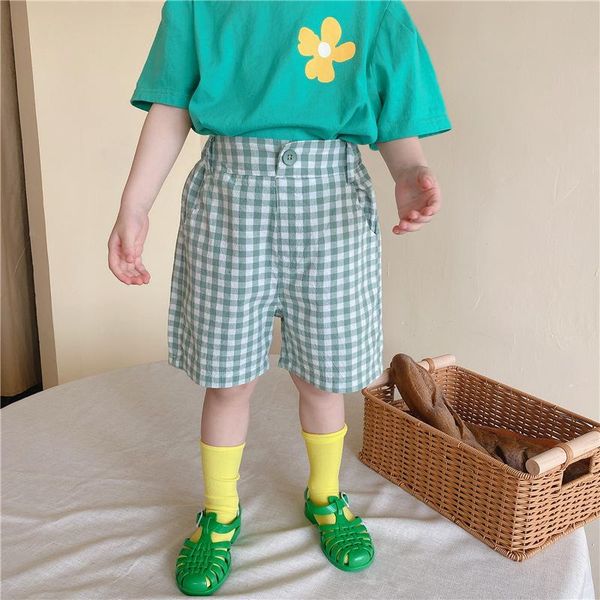 

shorts 2021 summer arrival girls fashion plaid kids korean design short girl, Black