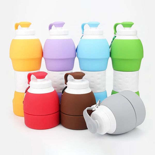 

cups & saucers 1pc 580ml outdoor sports retractable water bottle collapsible cup leakproof folding coffee travel portable tea mugs