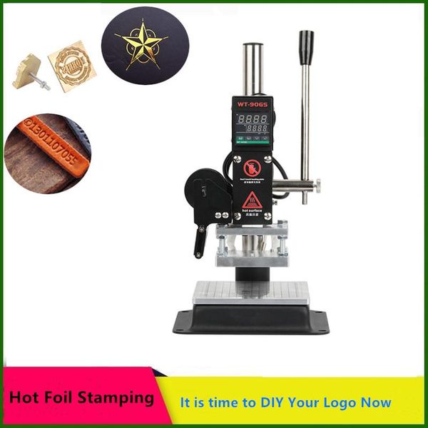 

craft tools table-leather pu paper foil stamping diy customized logo heat press branding machine
