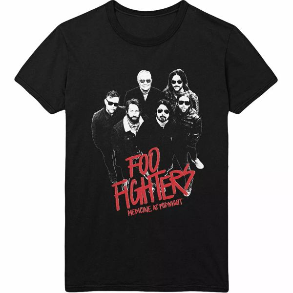 

foo fighters medicine at midnight p licensed t-shirt man, White;black
