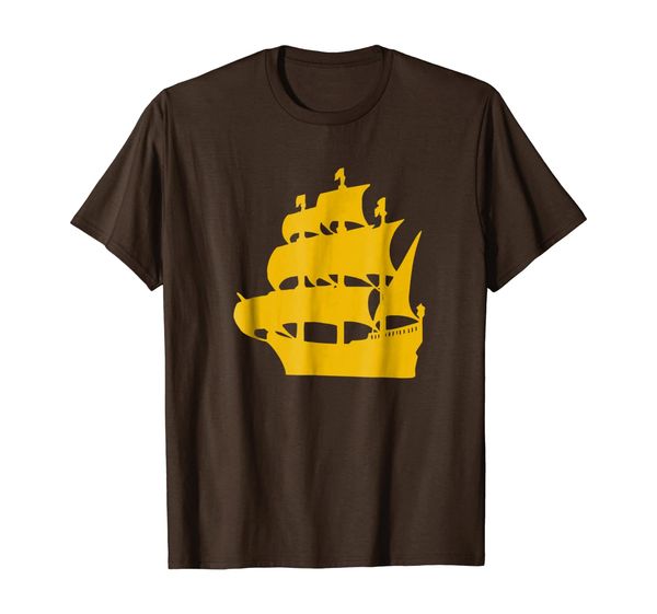 

gold spanish galleon ship tshirt, White;black