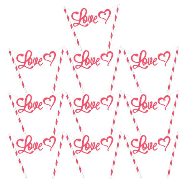 

other festive & party supplies 10pcs wedding cake picks creative birthday ers dessert ornaments (red)