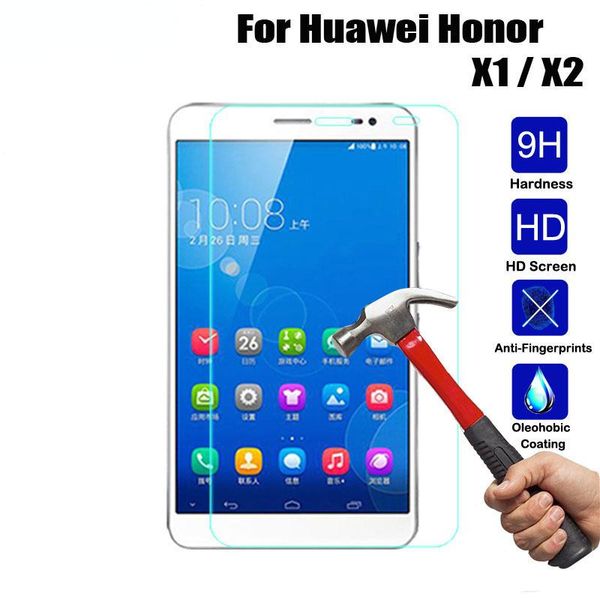 

0.3mm tempered glass for huawei honor mediapad x1 x2 7 inch screen protect cover guard fim explosion-proof toughened computer protectors