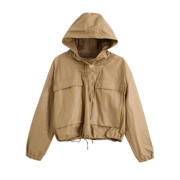 

coat women autumn jacket pu motorcycle jackets for women big pocket leather biker jacket women's winter coat, Black;brown