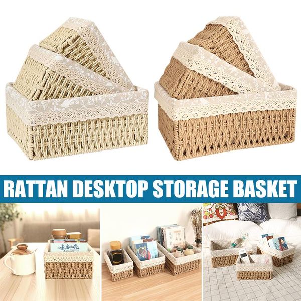 

storage baskets handmade woven decorative organizing home nesting for bedroom bathroom lb88