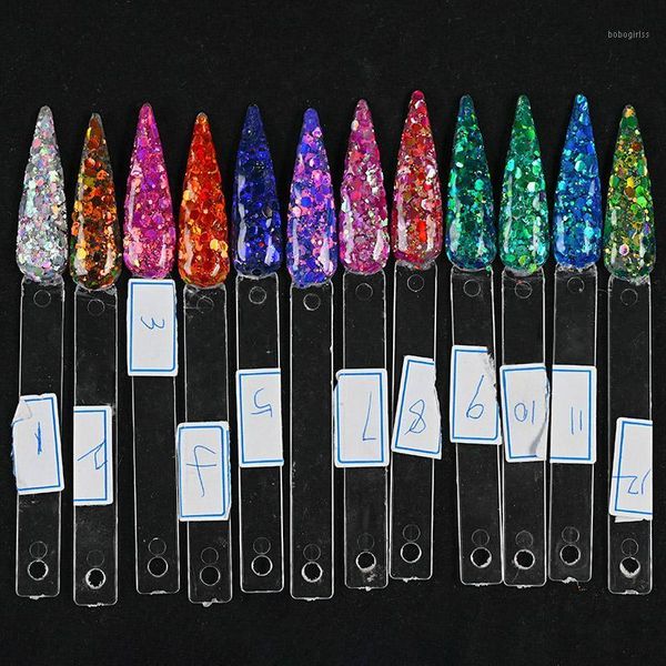 

12colors/.35 oz glitter dip + acrylic set powder chameleon flakes powder, holographic acrylic/dip powder1, Silver;gold