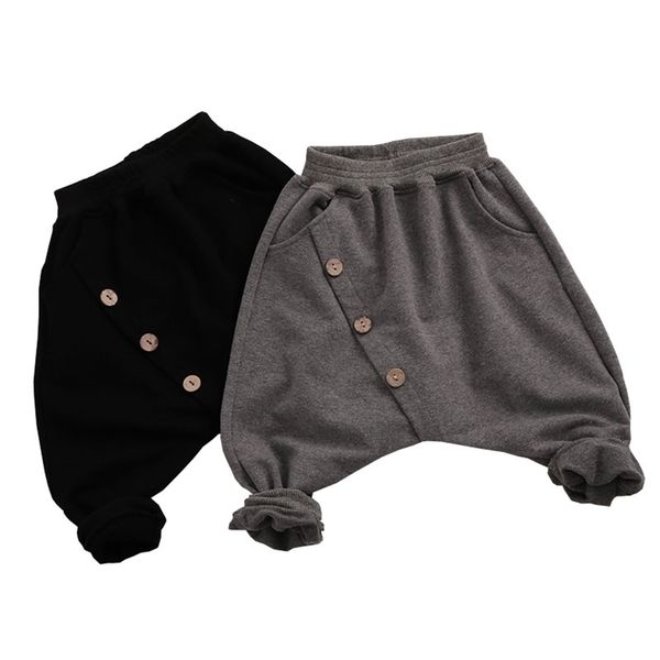 

baby boys pants spring autumn button toddler kids clothing trousers for children harem 211103, Blue