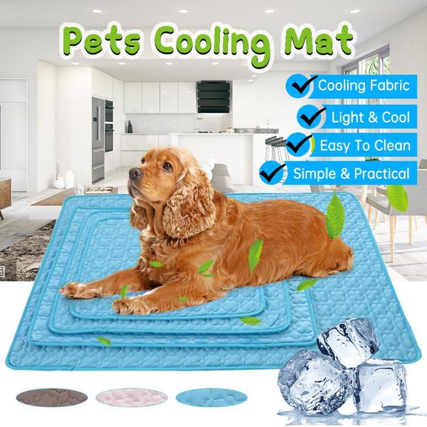 

kennels & pens pet dog pad summer cooling mat for medium and large dogs cat blanket sofa breathable household cushion ice