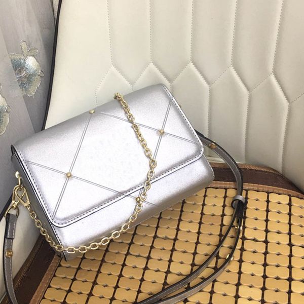 

fashion silver chain shoulder bag women luxury flap oblique handbags twist lock design classic casual dinner bag ladies brand bags lady gift