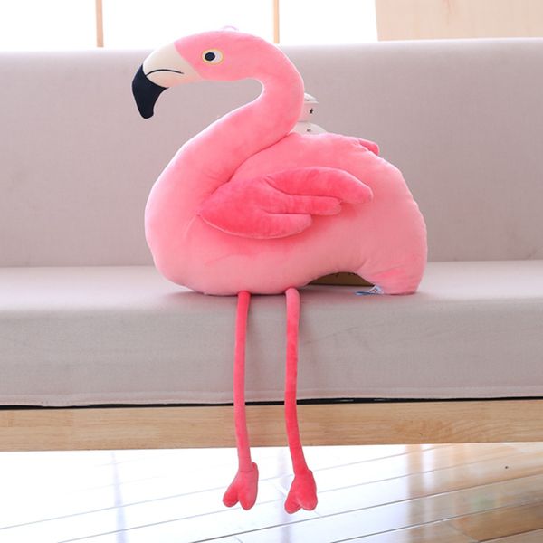 

hangable pink flamingo stuffed plush doll soft lifelike animals doll sofa chair home decor flamingo plushie toy 40/80/100cm