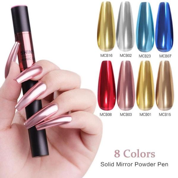 

nail art kits cushion glitter pen mirror chrome powder pigment dust metallic nails decoration stick with sponge