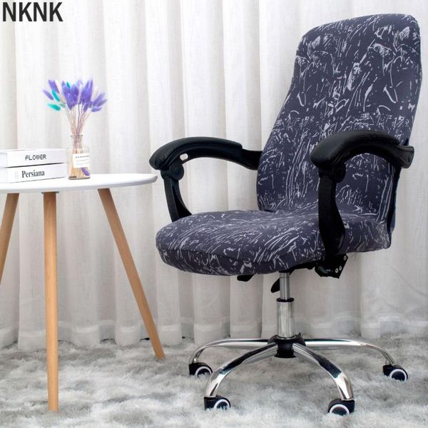 

rotating office computer chair cover spandex printed covers stretch seat case removable chairs silpcover housse de chaise