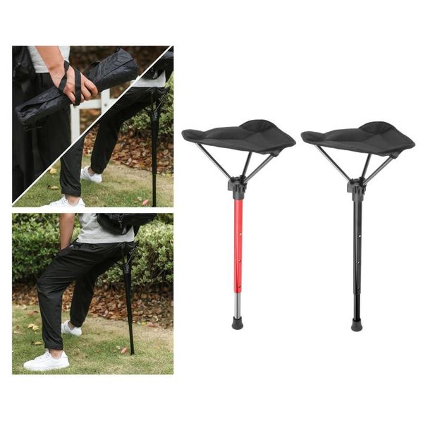 

fishing accessories foldable camping stool, retractable hiking chair, single leg adjustable seat for camping, outdoor barbecue, and concert
