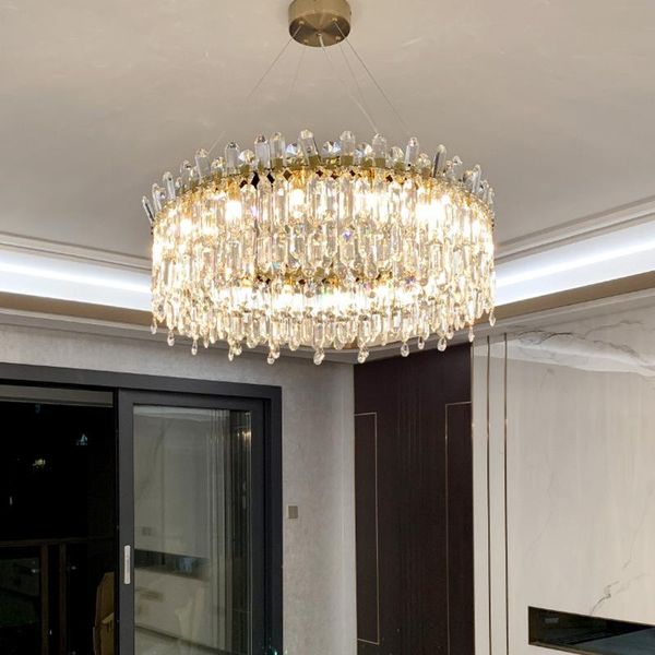 

modern crystal chandelier lighting for living room bedroom decorative lamp led round crystals chandeliers