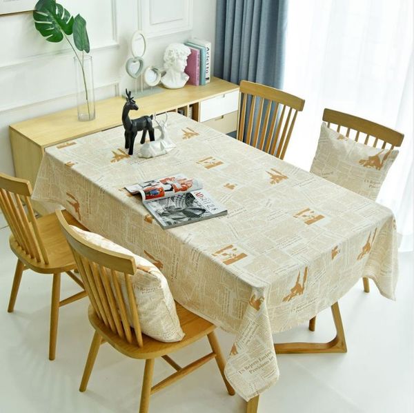 

table cloth retro style tablecloth restaurant spaper thickened mat coffee rectangle