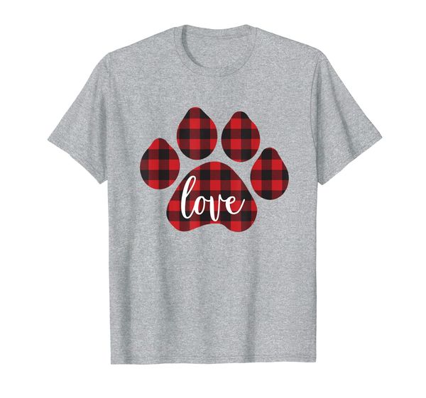 

Buffalo Plaid Dog Paw Print Love T-Shirt, Mainly pictures