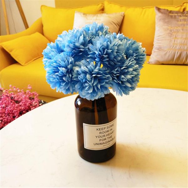 

decorative flowers & wreaths 11 heads artificial chrysanthemum bouquet simulation floral ornaments bridal wedding fpr home deskdecor