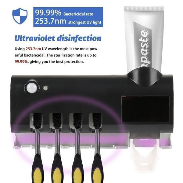 

toothbrush holders uv light ultraviolet holder auto toothpaste dispen sterilizer solar energy bathroom squeeze product