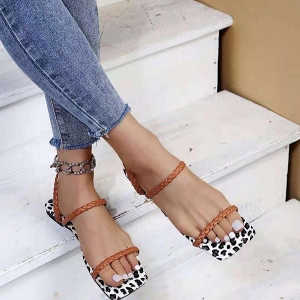 

sandals clear heels female sandal ankle strap large size square toe two weare 2021 women's breathable espadrilles platform girls big, Black