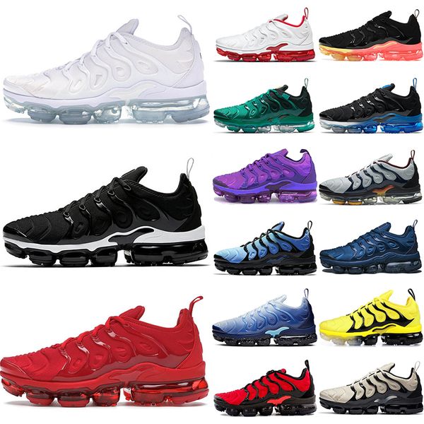 

dropshipping tn plus running shoes for men women triple black white cherry fresh atlanta hyper blue #62 bred dark stucco mens trainers sport