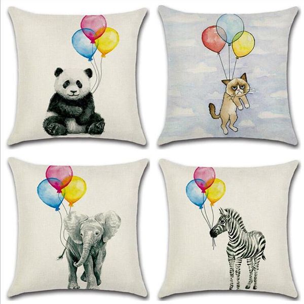 

cushion/decorative pillow elephant printed decorative cushion cover balloon pattern throw home decor living room square pillowcase