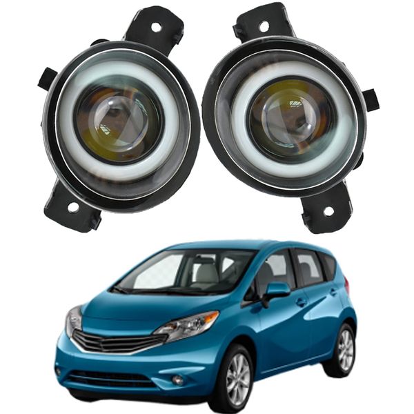 

2 x led angel eye fog light car fog lamp drl daytime running light 12v for nissan versa note 2014-2016