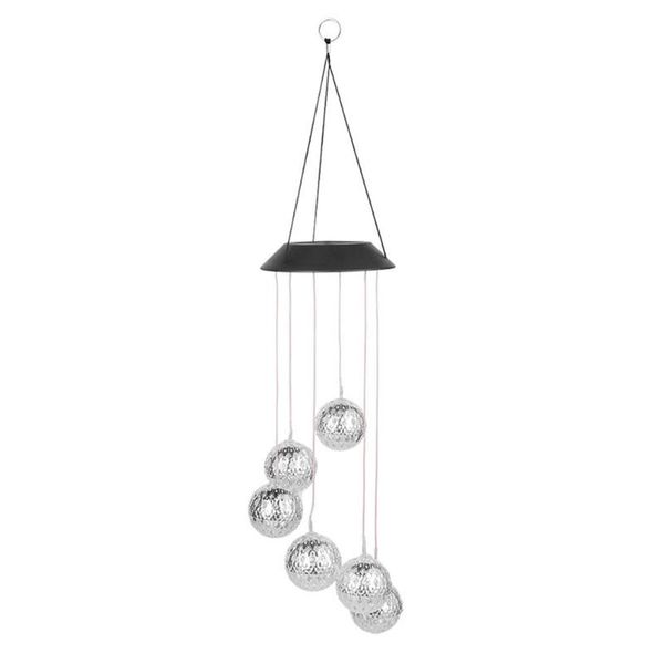 Oggetti decorativi Figurine Solar Wind Chime Ball Lamp Protezione dalle perdite Sistema di controllo della luce intelligente Antipioggia e crema solare