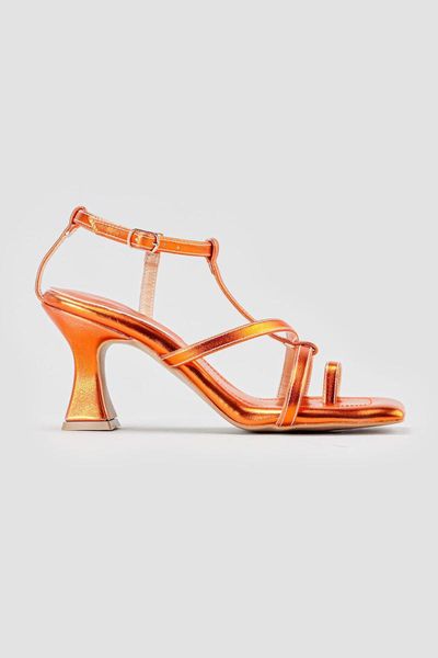 

sandals women's orange finger cross high-heeled, Black