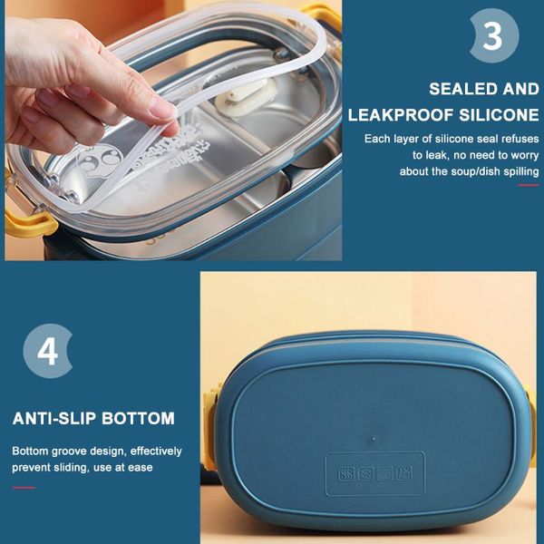 

lunch box 2 colors bento with lid stainless steel sturdy pp tool organizers