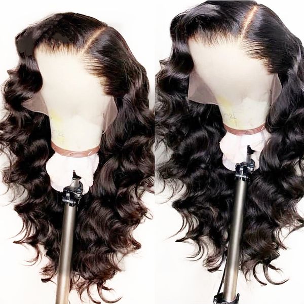 

lace front wigs soft 13*3 long body wave hair black color heat resistant synthetic lace front wigs glueless swiss lace wigs for black women