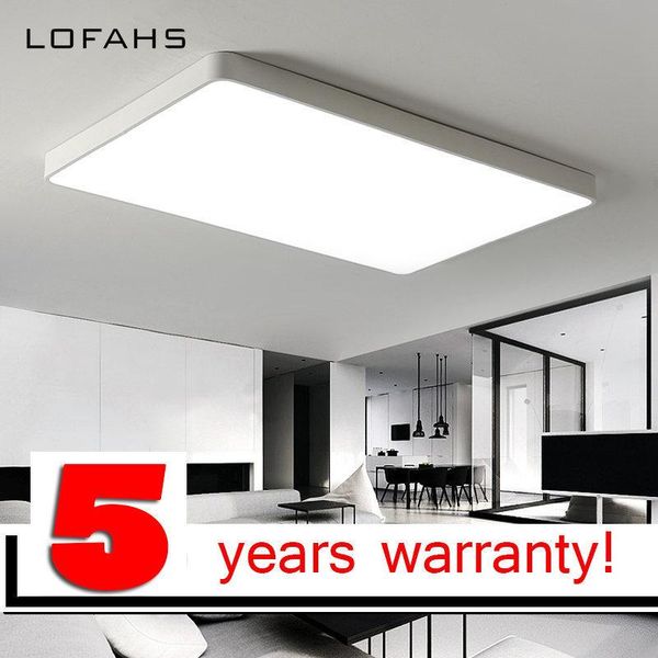 

rectangle aluminum modern led ceiling lights for living room bedroom ceiling-lights white/black remote led-lamp
