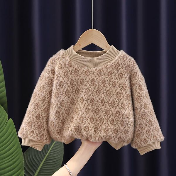 

pullover baby boys sweaters 2021 spring autumn children casual kids outdoor thicken warm plush infant student clothing, Blue